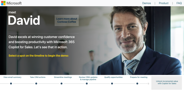 Closing deals takes more than just hustle. It requires the right tools. This interactive demo walks through how Microsoft 365 Copilot for Sales supports sales teams by automating everyday tasks and enabling smarter engagement. Explore the demo through the lens of David, a hypothetical sales pro, to see how Copilot supports real-world sales success. Then, connect with Beta Corp to learn how to bring these benefits to your team.