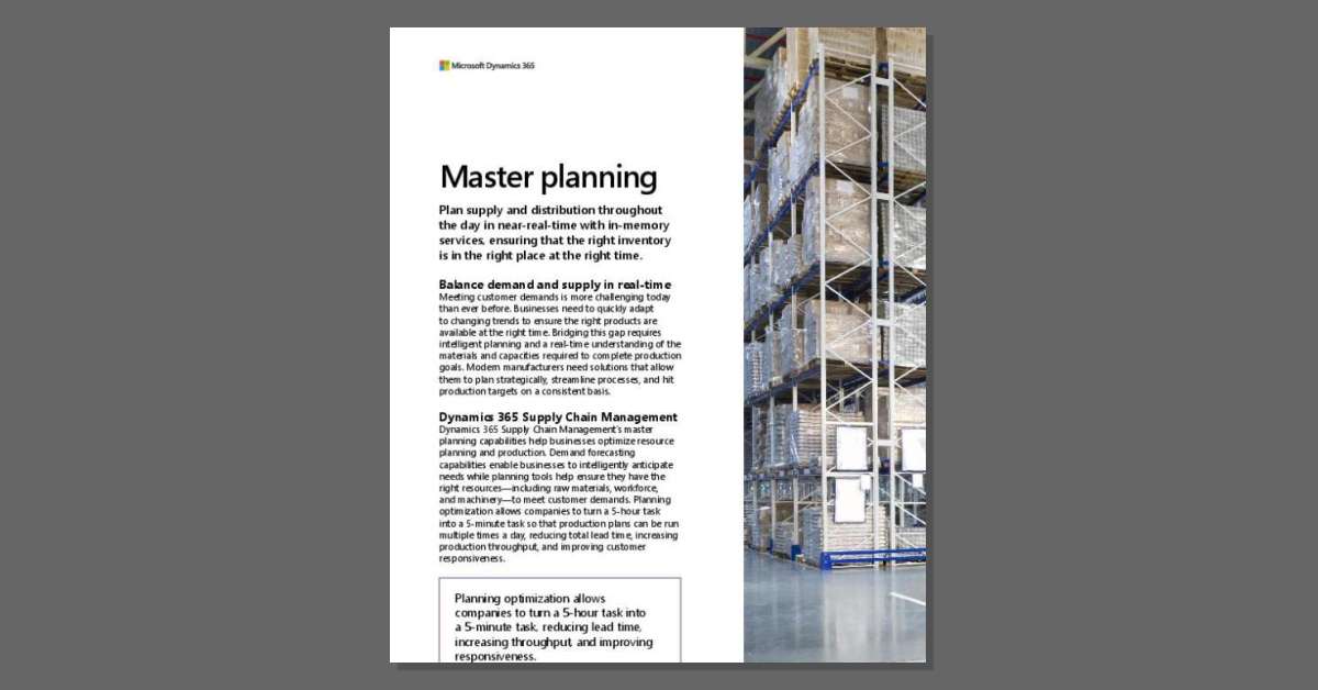 Meeting customer demand requires speed and precision. The 